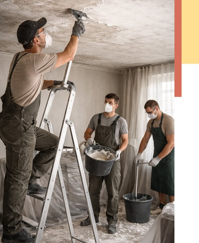 Удаление побелки с потолка в Киселевске от 2570 руб. быстро и недорого | ОТДЕЛОЧНИК-Кис