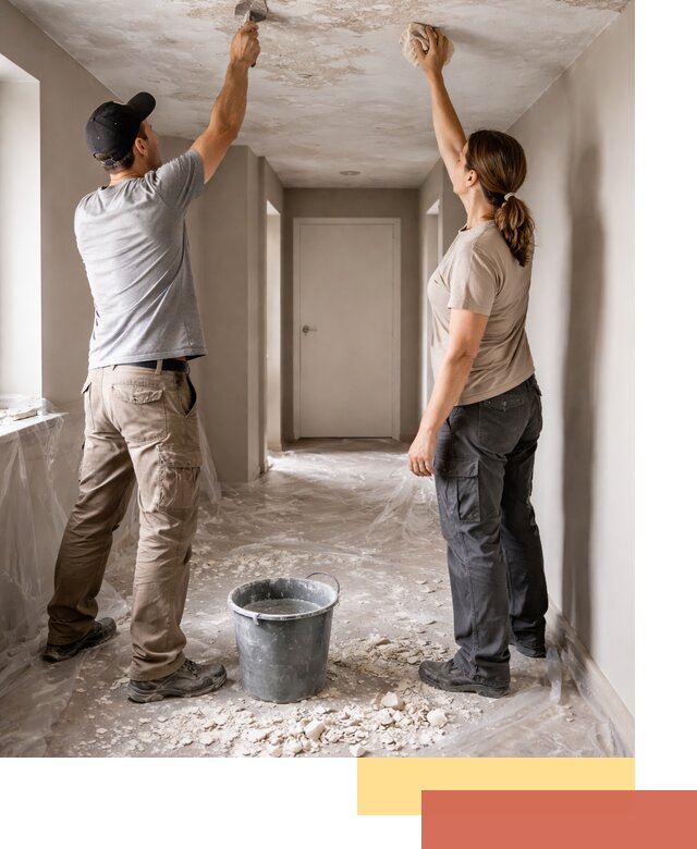 Удаление побелки с потолка в Киселевске — быстро и аккуратно