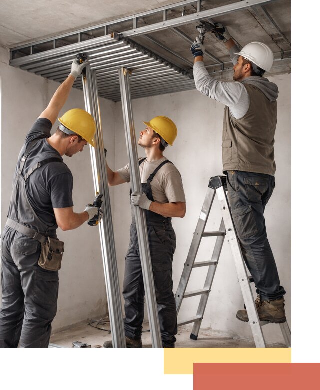 Монтаж реечного потолка под ключ в Киселевске