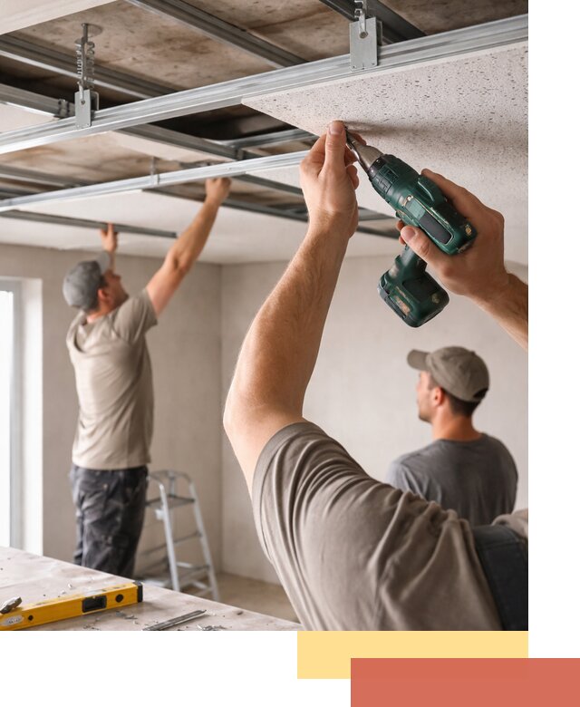 Монтаж акустического потолка в Киселевске под ключ