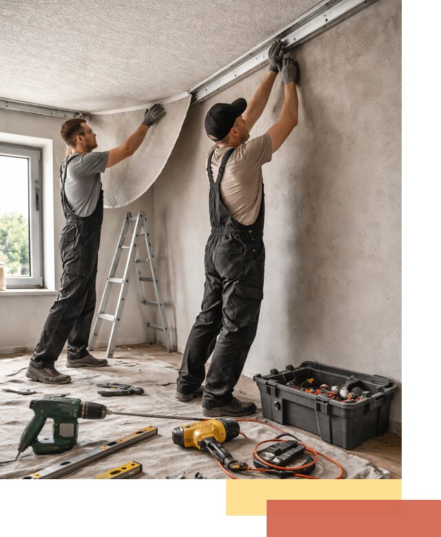 Монтаж фактурного натяжного потолка в Киселевске качественно и быстро