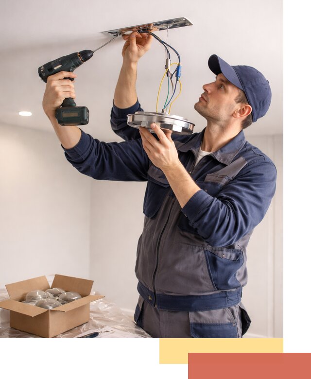 Установка люстры в натяжной потолок в Киселевске