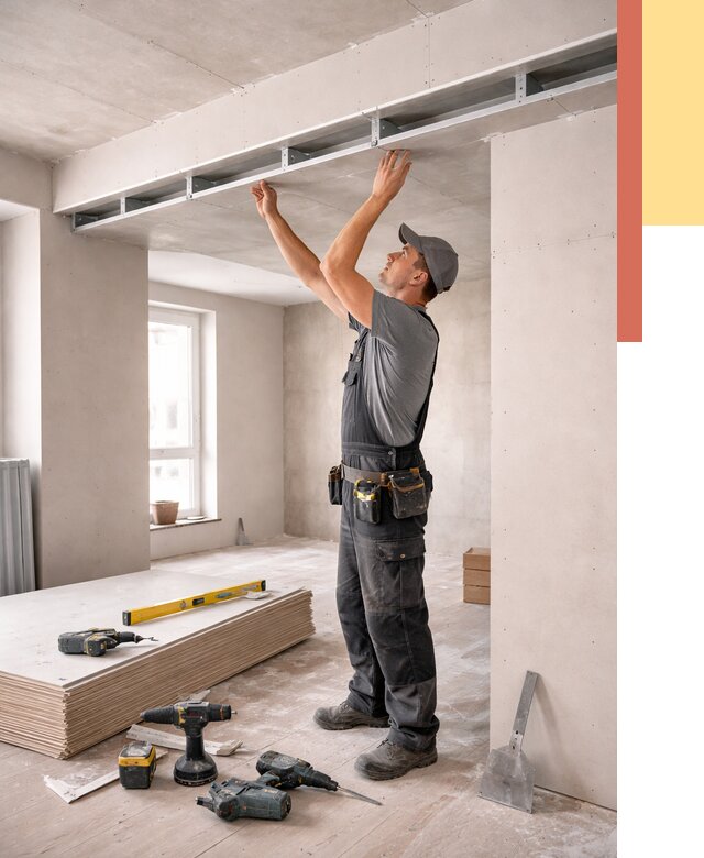 Потолок из гипсокартона с нишей в Киселевске от 1285 руб. под ключ | ОТДЕЛОЧНИК-Кис