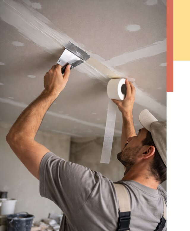 Обработка швов потолка ГКЛ в Киселевске от 7711 руб. под ключ | ОТДЕЛОЧНИК-Кис