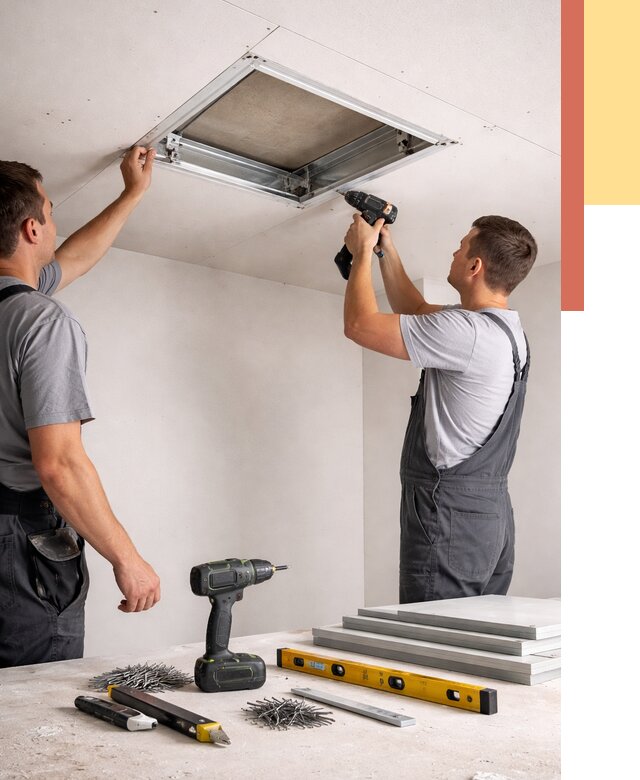 Установка люка в потолок ГКЛ в Киселевске от 2570 руб. под ключ | ОТДЕЛОЧНИК-Кис