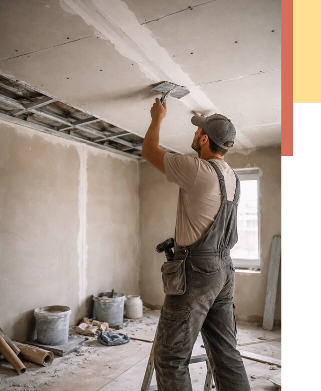 Ремонт потолка из гипсокартона в Киселевске от 668 руб./м² — быстро и недорого | ОТДЕЛОЧНИК-Кис