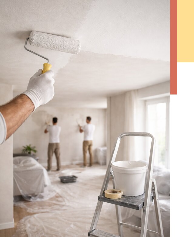 Покраска потолка акриловой краской в Киселевске от 2570 руб. | ОТДЕЛОЧНИК-Кис