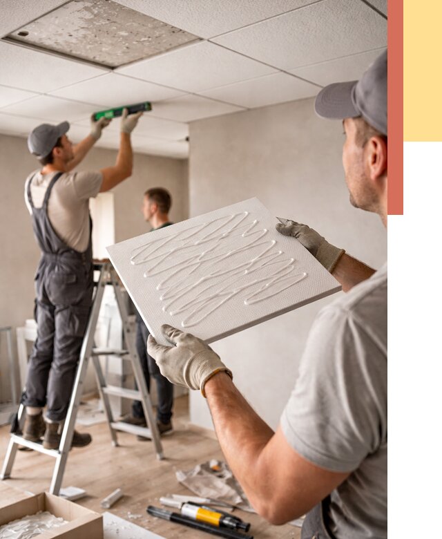 Монтаж потолочной плитки в Киселевске от 4626 руб. — быстро и недорого | ОТДЕЛОЧНИК-Кис