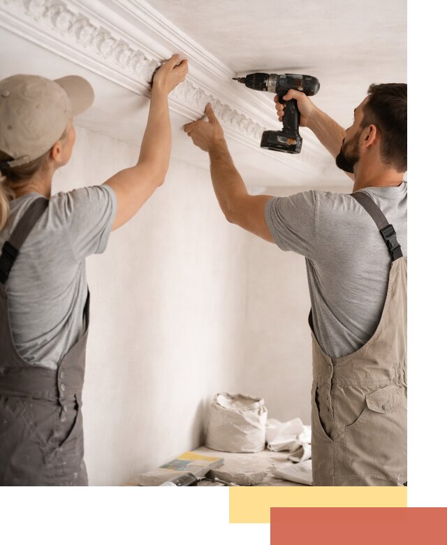 Профессиональный монтаж лепнины на потолок в Киселевске