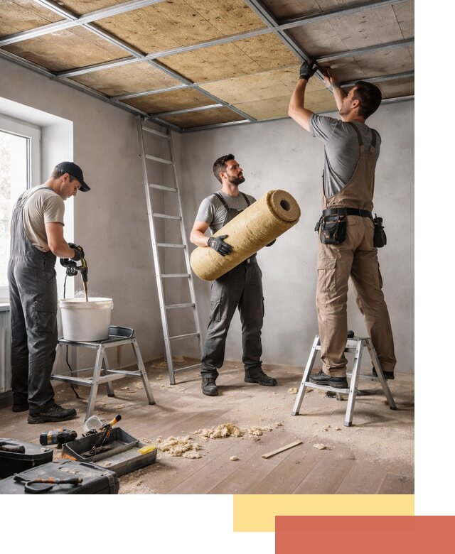 Шумоизоляция потолка в Киселевске: профессиональный монтаж и отделка